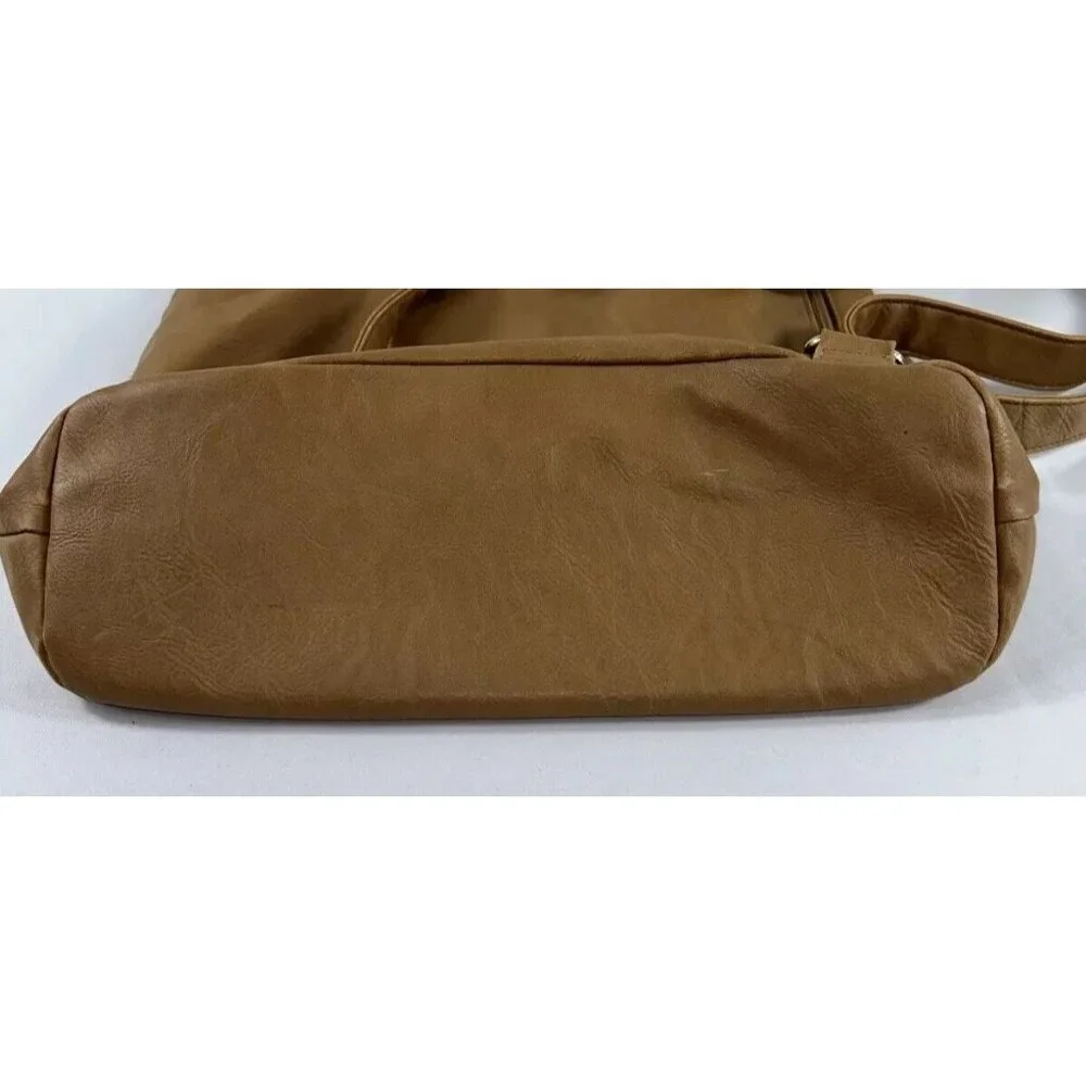 POVERTY FLATS FAUX LEATHER Boho BACKPACK Bag Purse‎ Brown/Yellow Geo Design